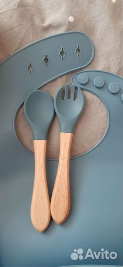 Набор детской посуды силиконовый