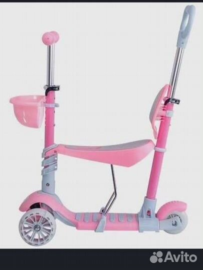 Самокат беговел 5 в 1 с родительской ручкой
