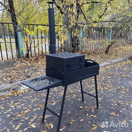Мангал с печкой под казан 4мм