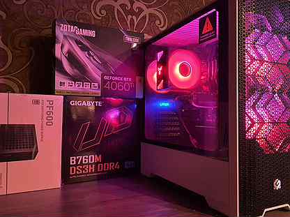 Игровой RTX4060Ti+Core i5 12400F вкорпусе Phanteks