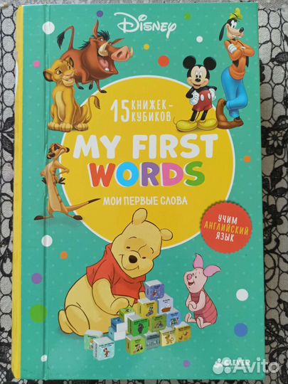 Мои первые слова (английский) книга - кубики