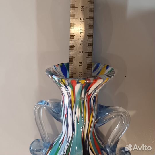 Ваза цветное стекло Мурано