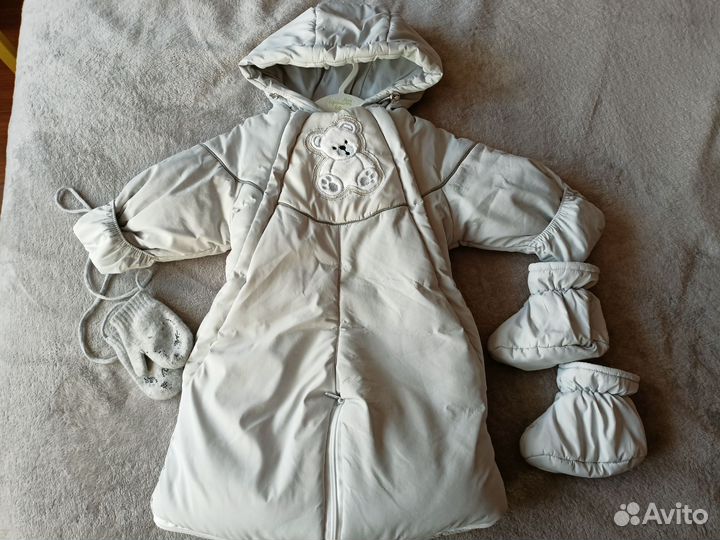 Зимний комбинезон трансформер для девочки 74