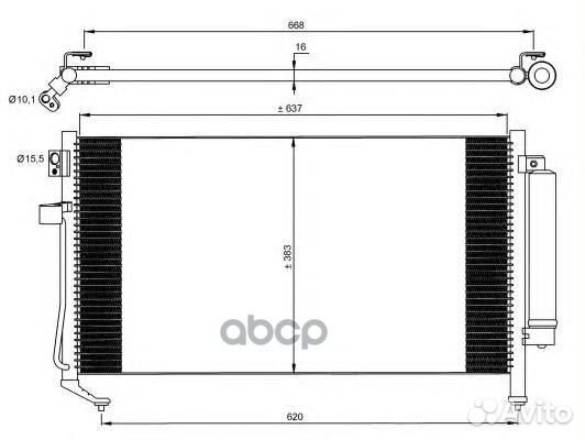 Радиатор кондиционера subaru forester 02 3586