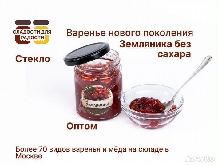 Земляничное варенье оптом. Стекло