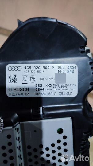 Панели приборов Audi A6 C7