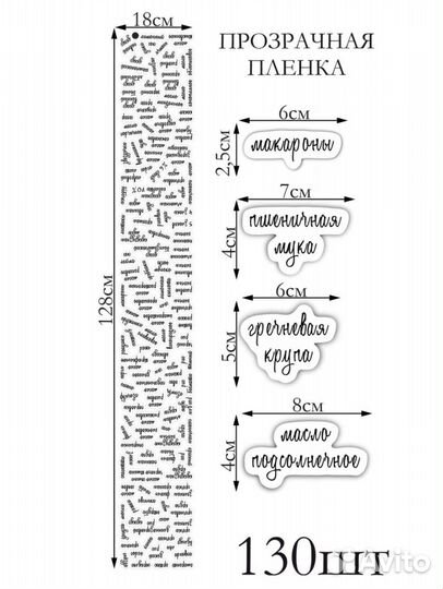 Наклейки стикеры для кухни на банки