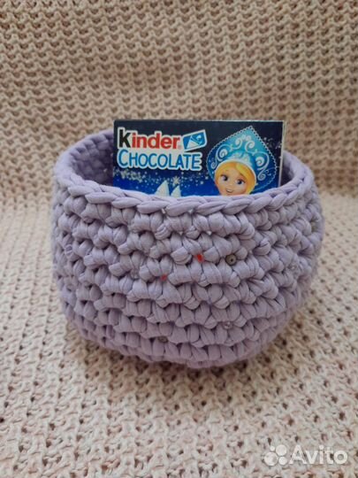 Вязаная корзиночка