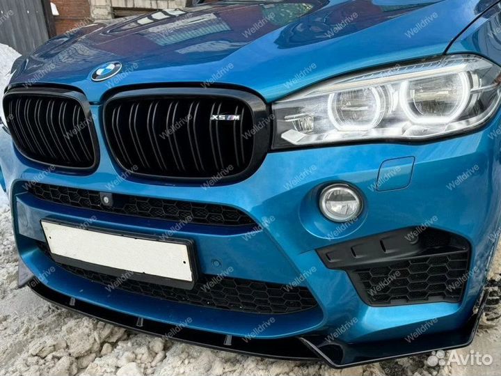 Губа передняя BMW X6M F86 M-Performance черная