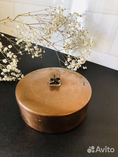 Шкатулка медная винтаж