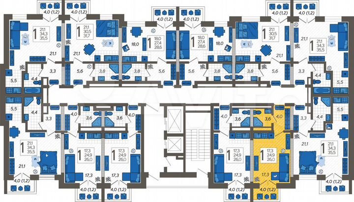 Квартира-студия, 26 м², 12/12 эт.