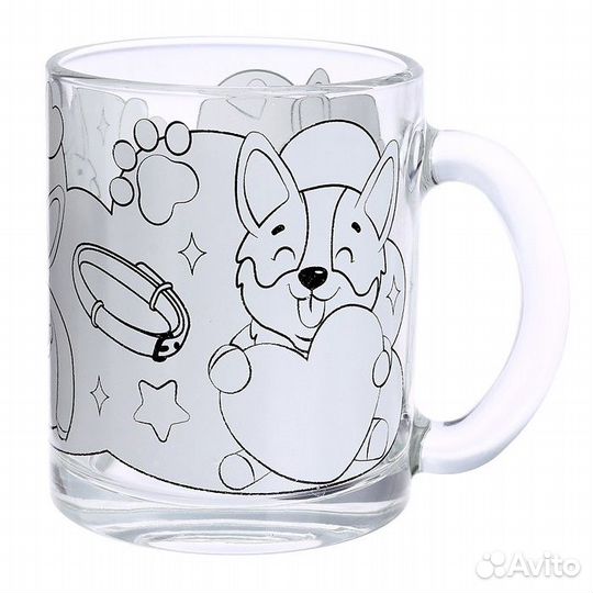 2 шт. Кружка раскраска 'Корги', игрушка