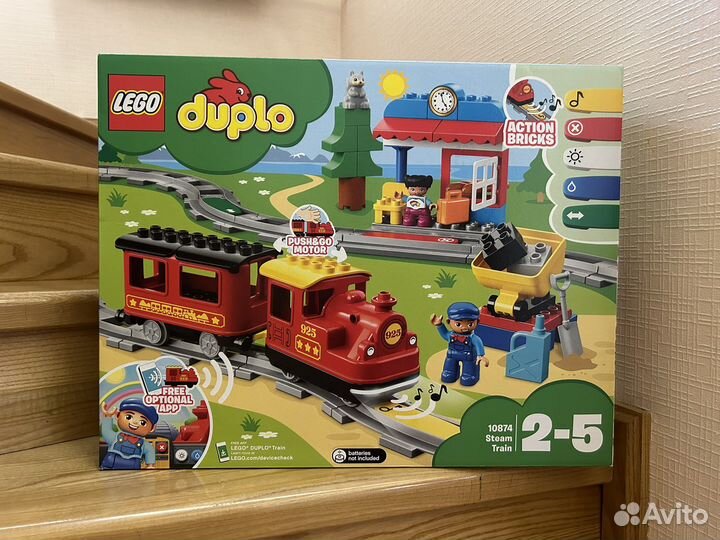 Lego duplo поезд на паровой тяге Новый