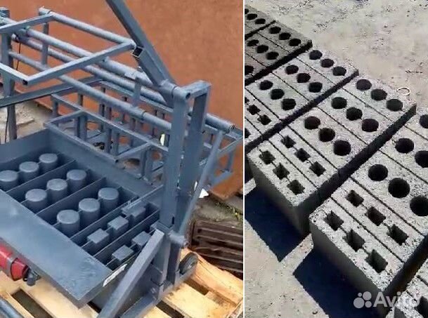Станок вибропресс для изготовления блока, с завода