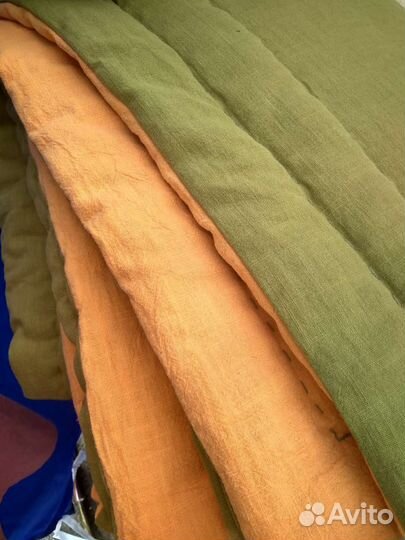 Одеяло новое льняным утеплителем
