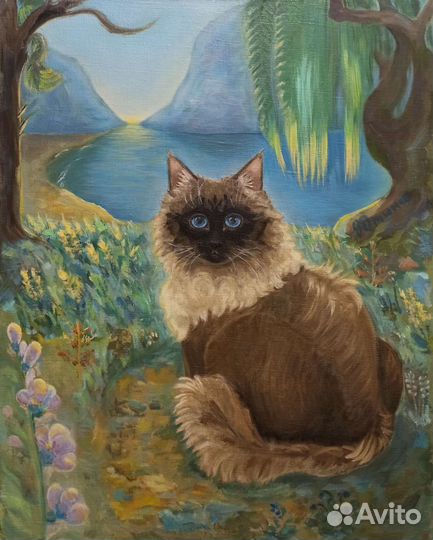 Картина маслом лесной пейзаж авторская ручная