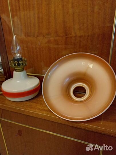 Настольная лампа СССР, имитация керосиновой лампы