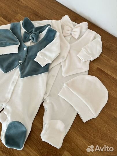 Комплект на выписку для мальчика летний 56
