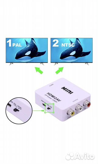 Преобразователь сигнала с hdmi на rca (тюльпаны)