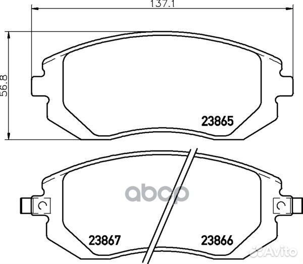 Колодки тормозные дисковые передн. forester 9-2