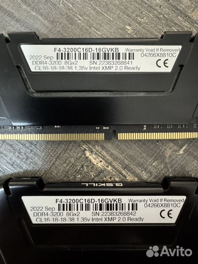 Оперативная память ddr4 16gb 3200 2x8