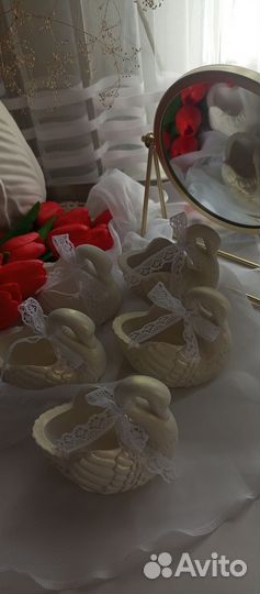 Подсвечник лебедь подставка