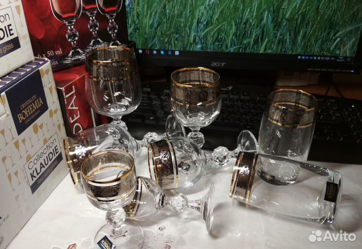 Набор рюмок 50 мл для водки Клавдия Богемия Чехия