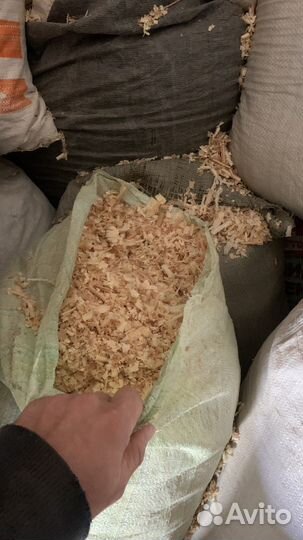 Опилки стружка в мешках