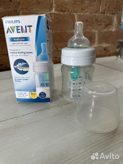 Бутылочка avent с клапаном