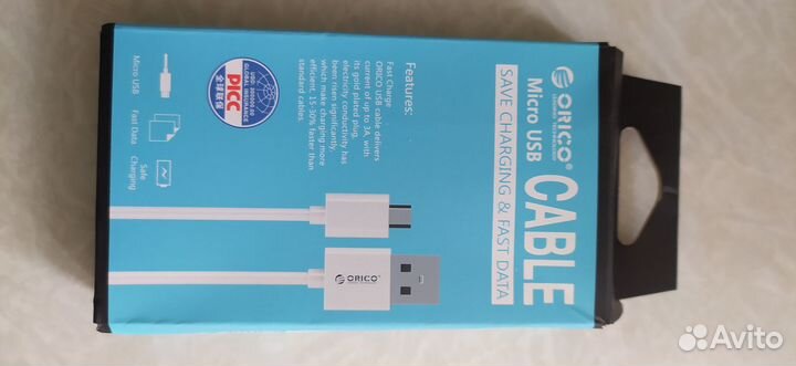 Кабель зарядки micro USB orico новый