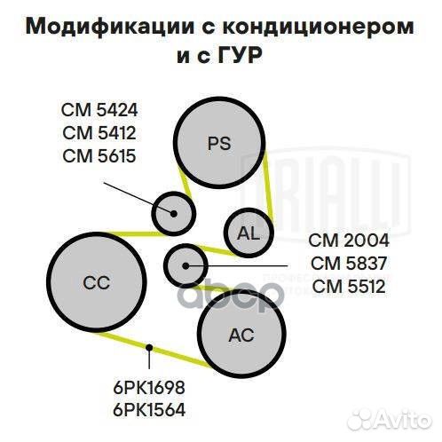 Ролик привод. ремня для а/м Peugeot 307 (00) /206