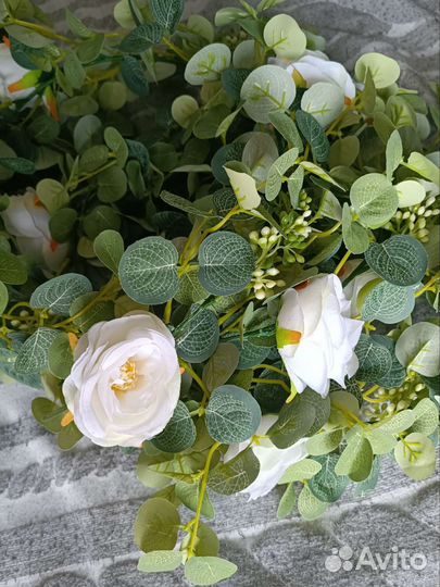 Лиана искусственная с розами 2шт