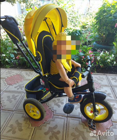 Детский велосипед с родительской ручкой