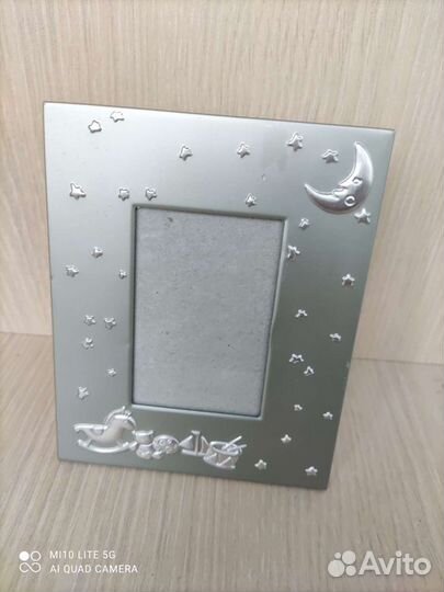 Рамка для фото серебряная