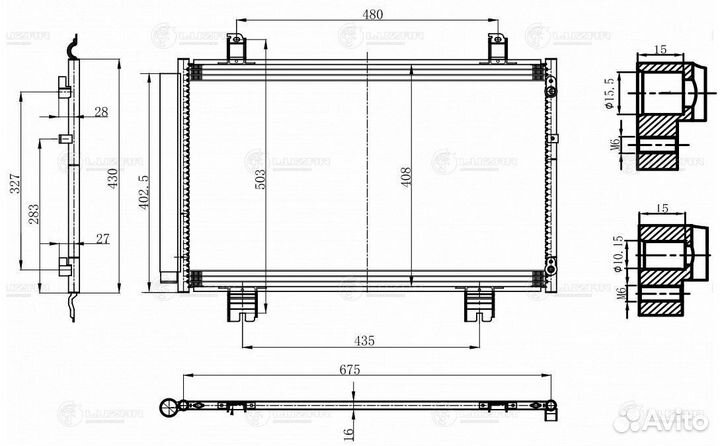 Радиатор кондиционера Лексус LS 06