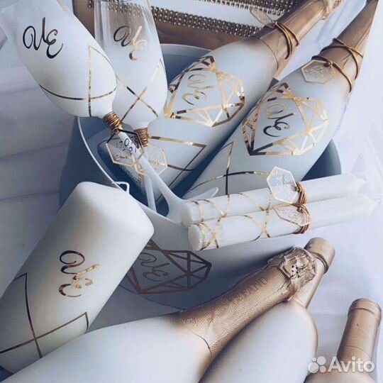 Свадебный набор шампанского