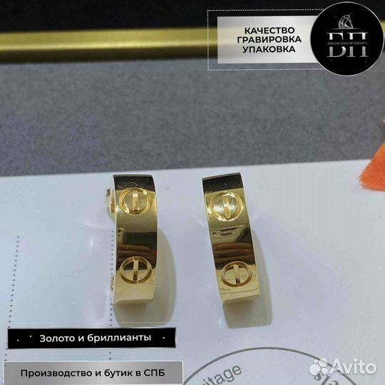 Золотые серьги Cartier