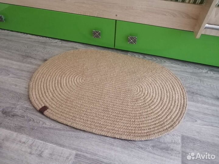 Ковёр джутовый, ручная работа