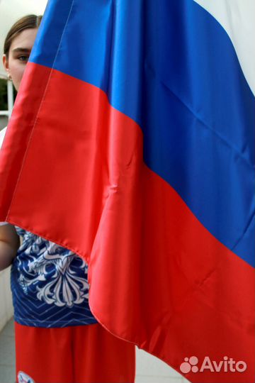 Флаг РФ атлас двусторонний