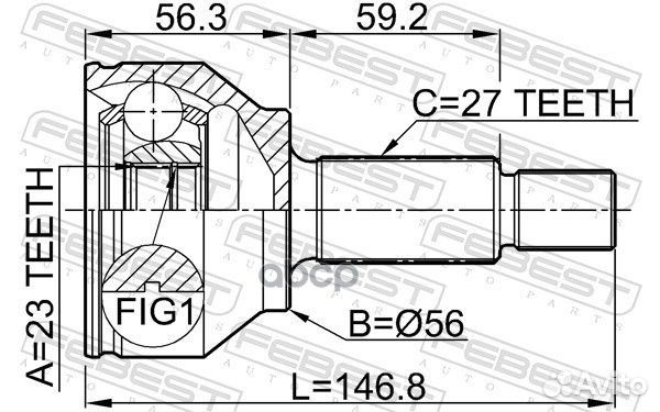 Шрус внешний перед прав/лев 2110GE Febest
