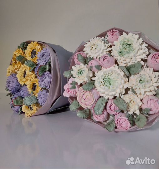 Букеты из зефира ручной работы