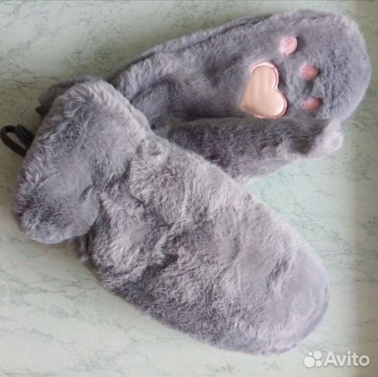 Варежки плюшевые жен (новые)