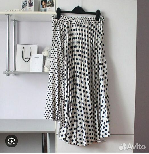 Асимметричная юбка в горох Topshop