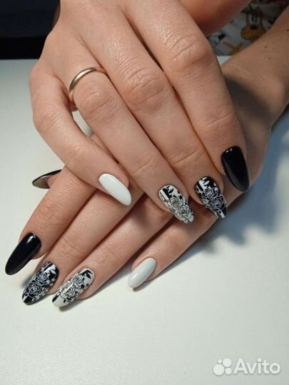 Маникюр наращивание ногтей