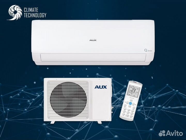Кондиционер аукс с монтажом