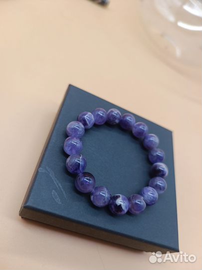Браслет лавандовый аметист 10 мм
