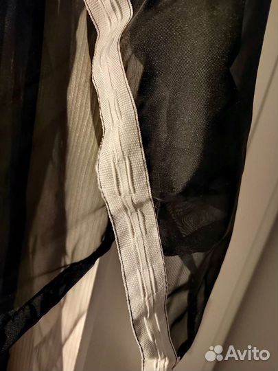 Шторы тюль новая черная