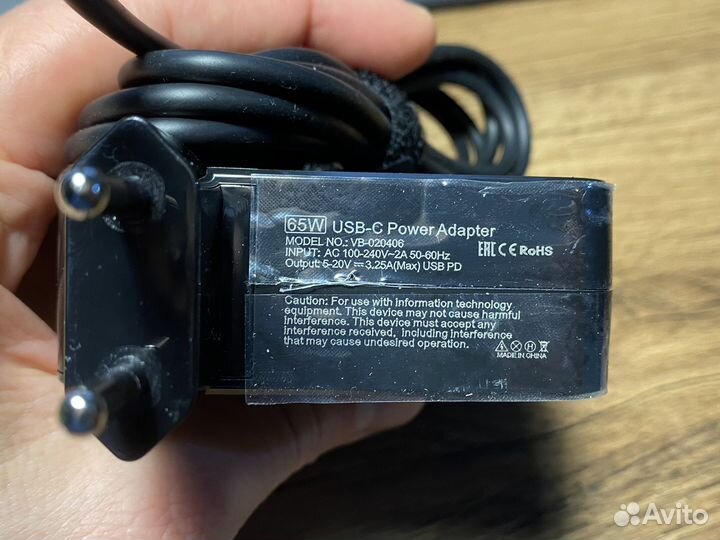 Зарядка для ноутбука Asus 5V 9V 15V 20V 65W Type-C