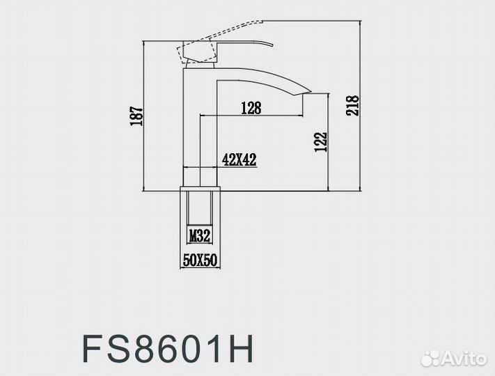 Смеситель для раковины Fmark fs8601h Черный