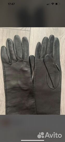 Перчатки женские кожаные новые 6.5